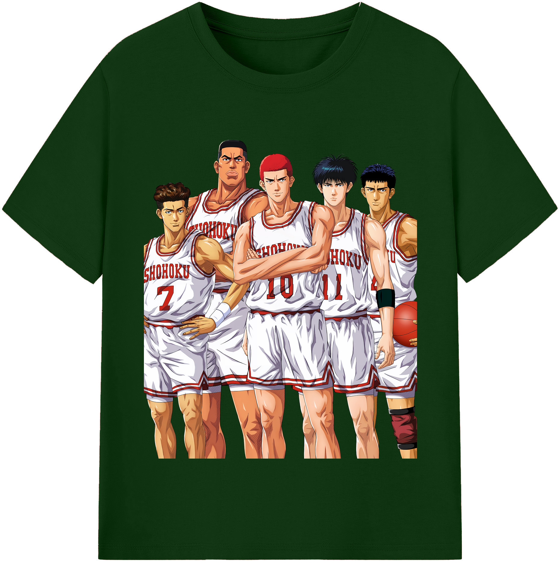 SLAM DUNK／スラムダンク 綿100％半袖Tシャツ（フロントプリント）